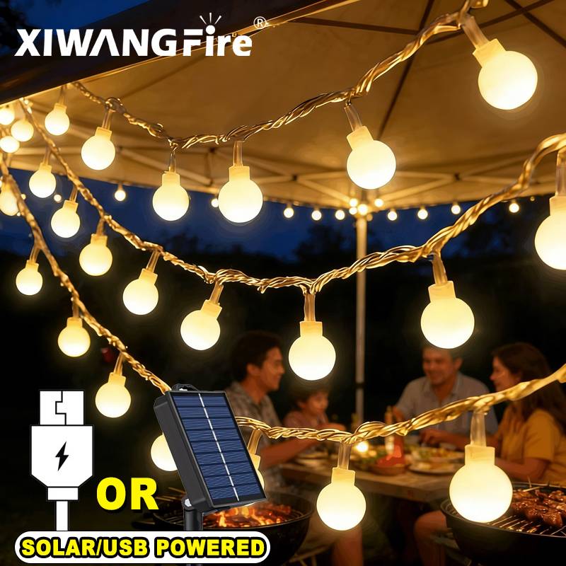 Lighting Decor For Room - Guirnalda de Luces Solares/USB/a Pilas de