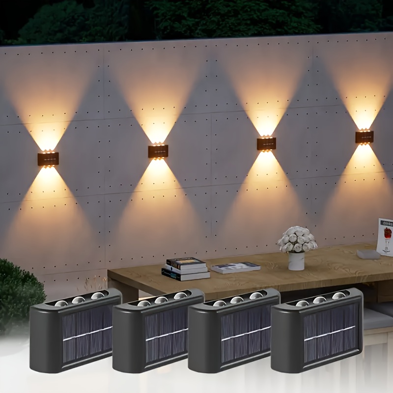 Led Lighting Wall Decor - Lámpara Solar LED para Exteriores, Impermeable,
