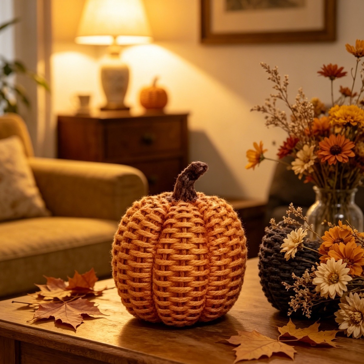 Lighting Home Decor Items - Adornos de calabaza de imitación de