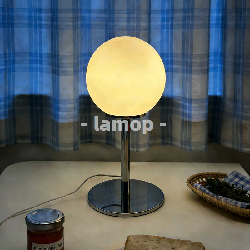 Lighting Decorative - Lámpara de Mesa con Base Cromada