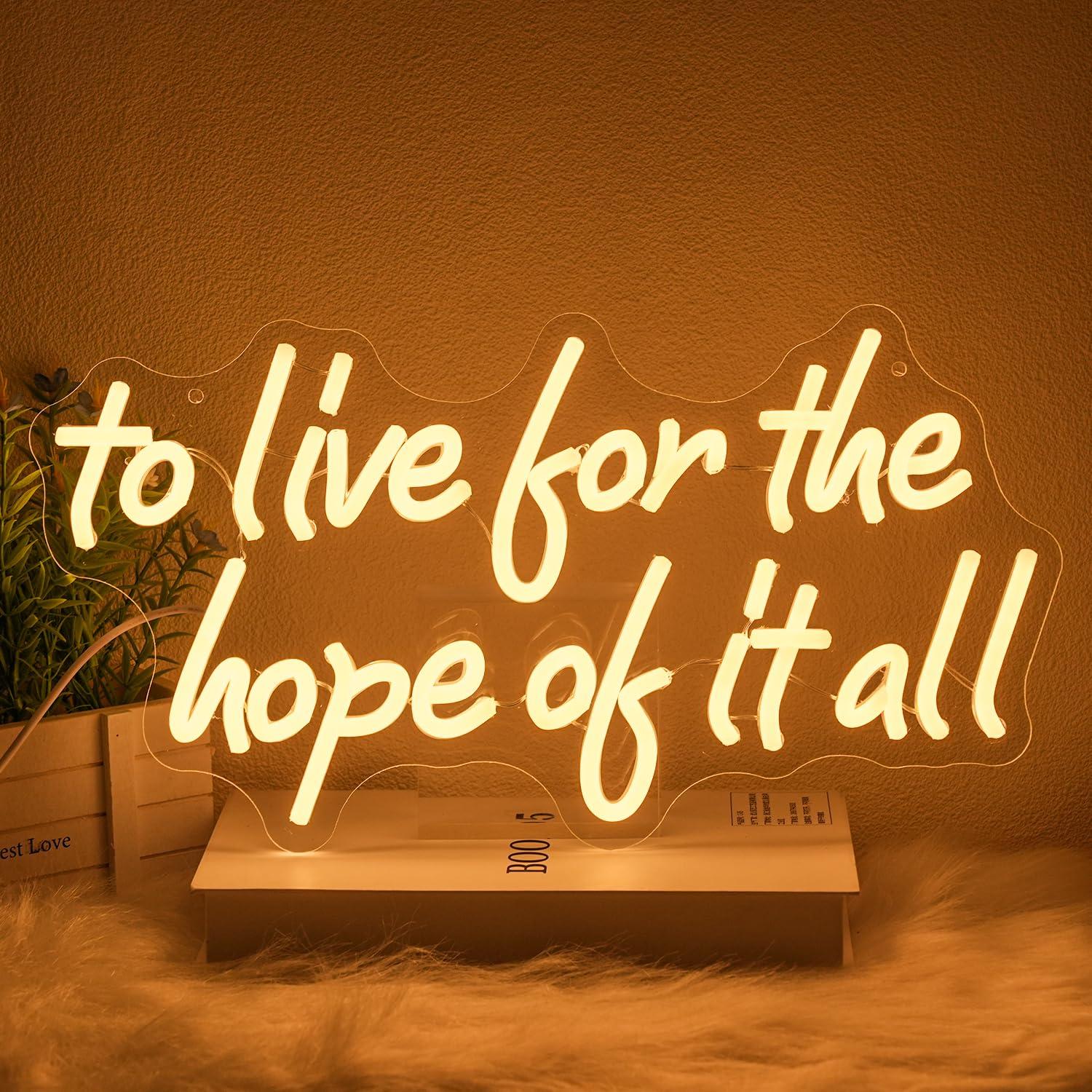 Led Lighting Wall Decor - Letrero de neón con la frase