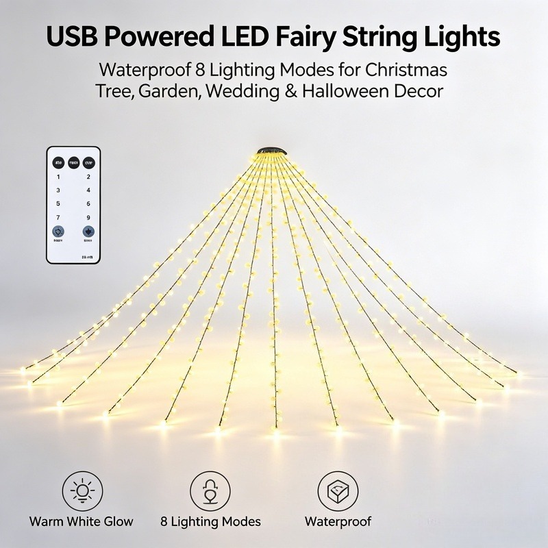 Lighting Tree Decor - Guirnalda de Luces LED USB, Luces