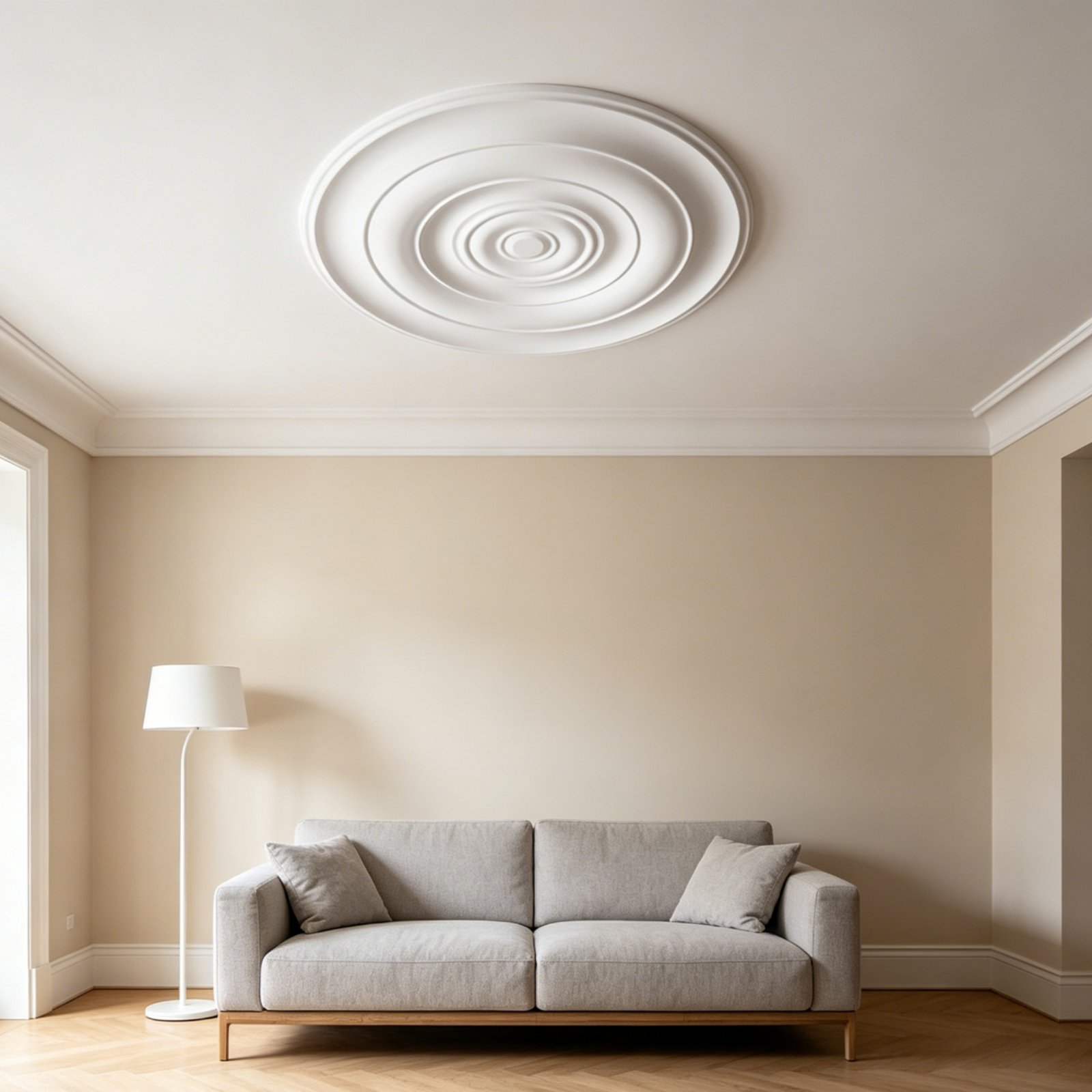 Lighting Decorative - Medallón de Techo Redondo, Diseño Europeo,
