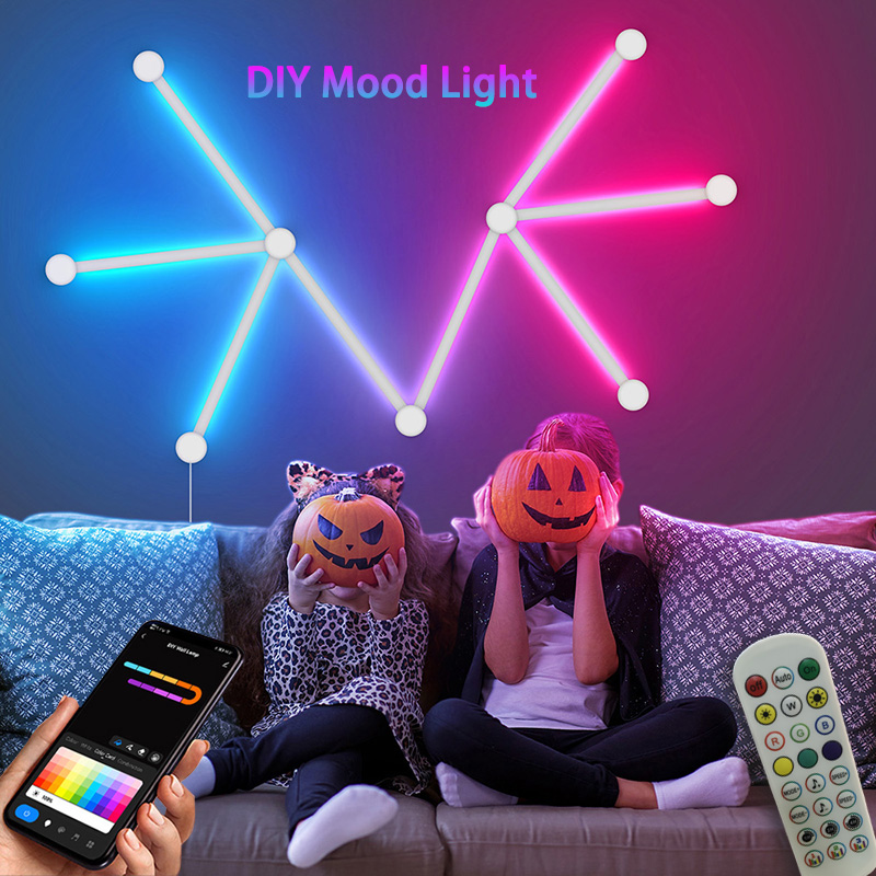 Lighting Decor For Room - Lámpara de pared RGB inteligente, barra