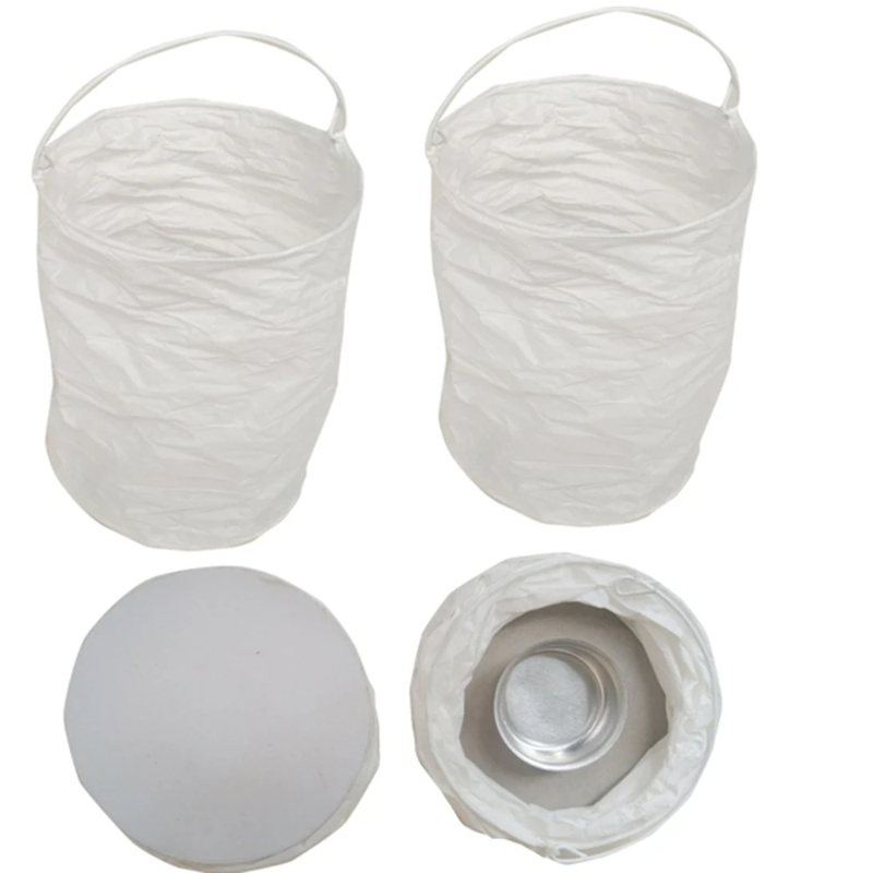Outdoor Lighting Wedding Decor - Linterna de papel recta blanca DIY,