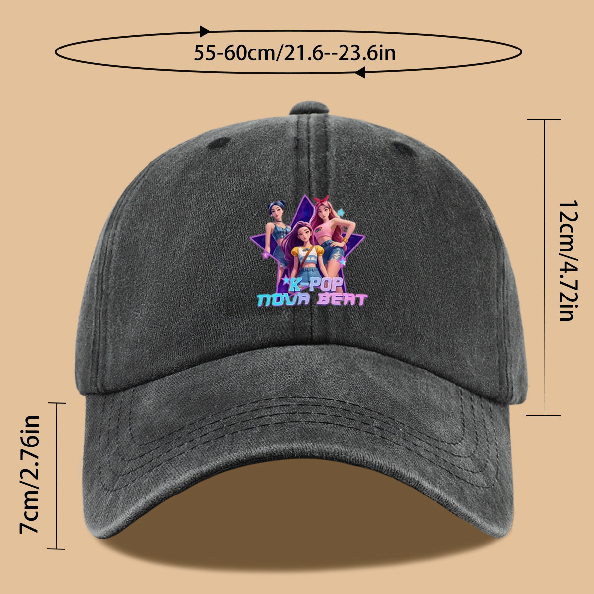 Nova Decor & Lighting Julestjerne - 1pc Gorra de Béisbol con Estampado