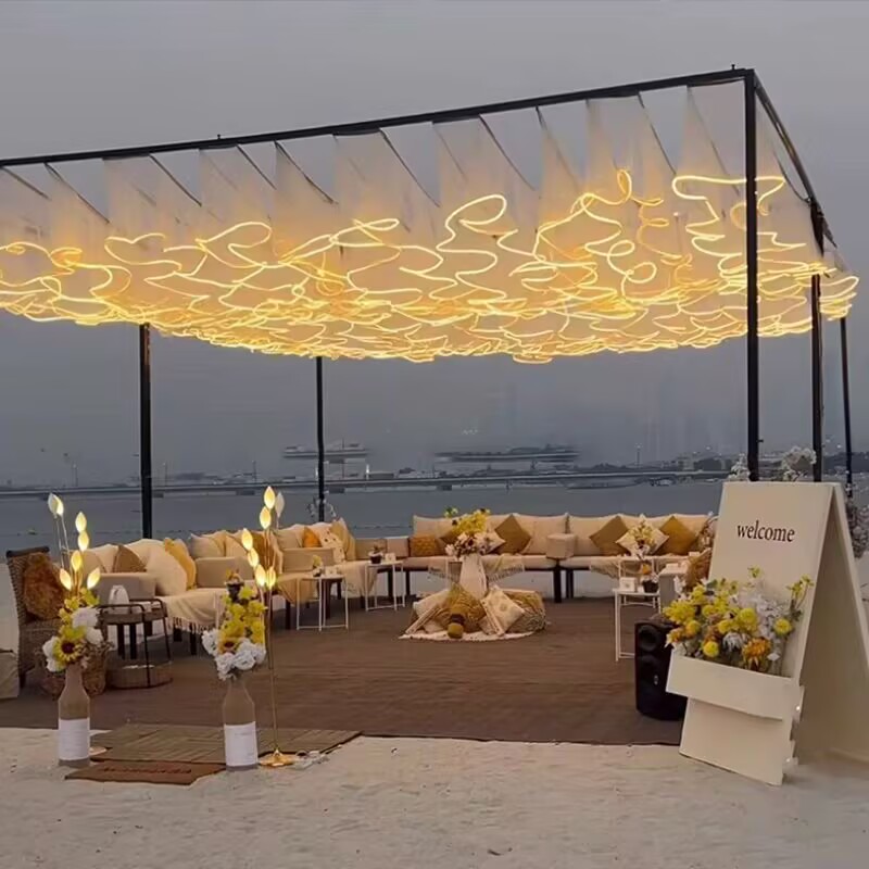 Outdoor Lighting Wedding Decor - Decoración de Techo para Bodas, Cortina