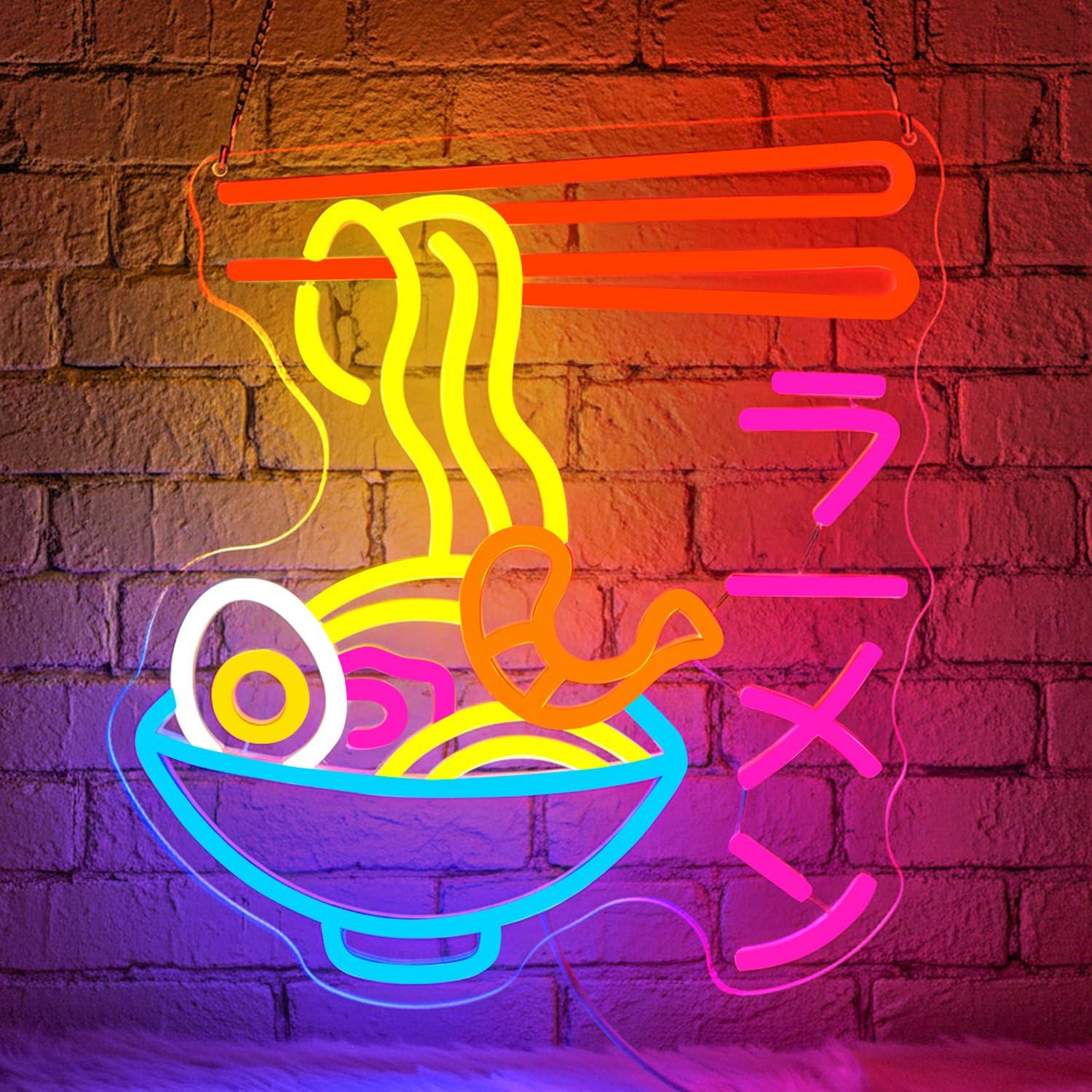 Lighting Decor For Room - Letrero de Neón LED de Ramen,