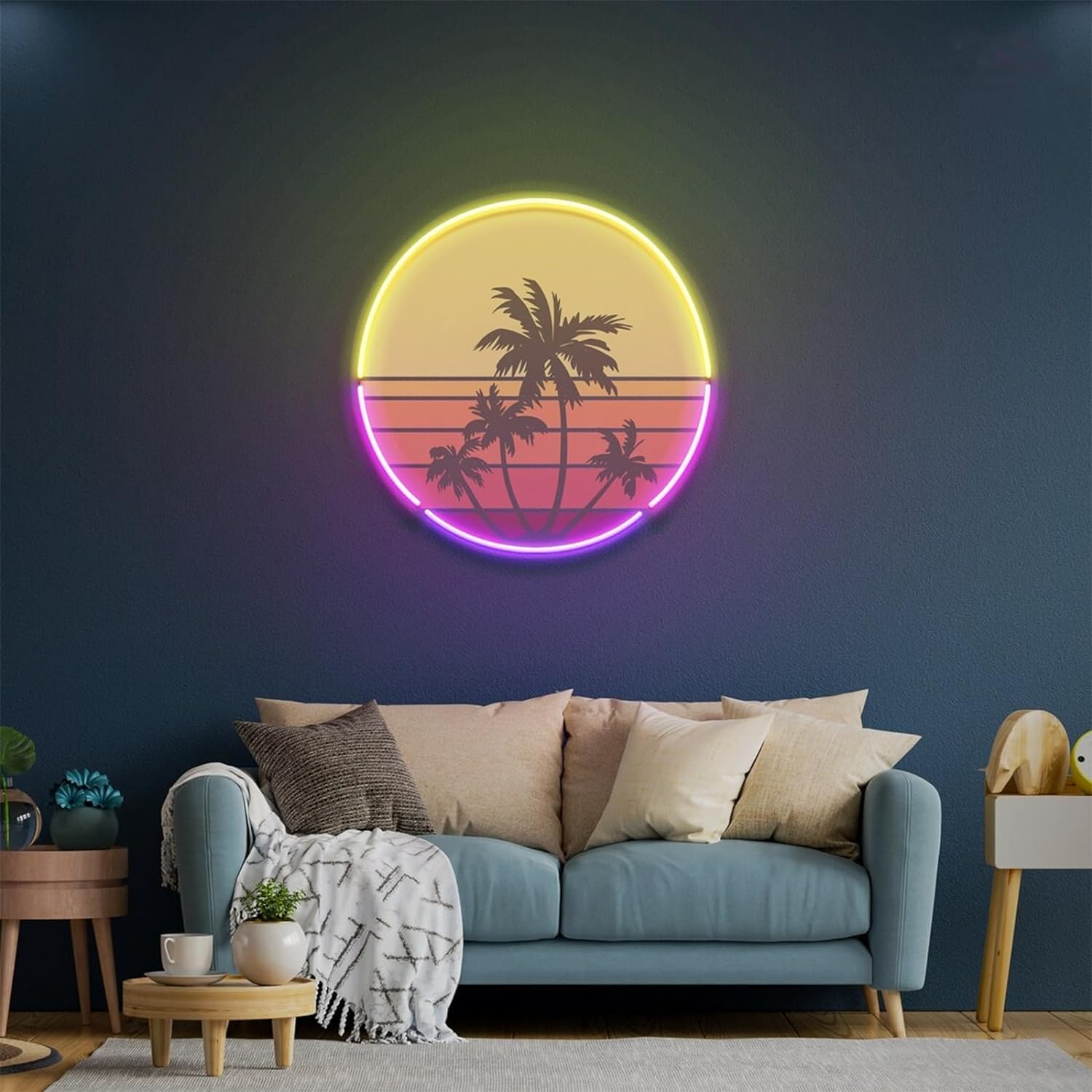 Luz de neón de puesta de sol a - Wall Decor Lighting Tree reseña y precio