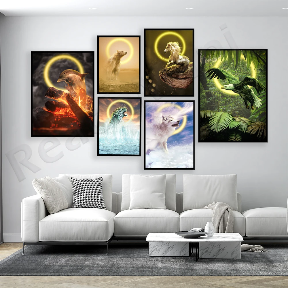 Cuadro en lienzo ligero con di - Elements Lighting Decor reseña y precio