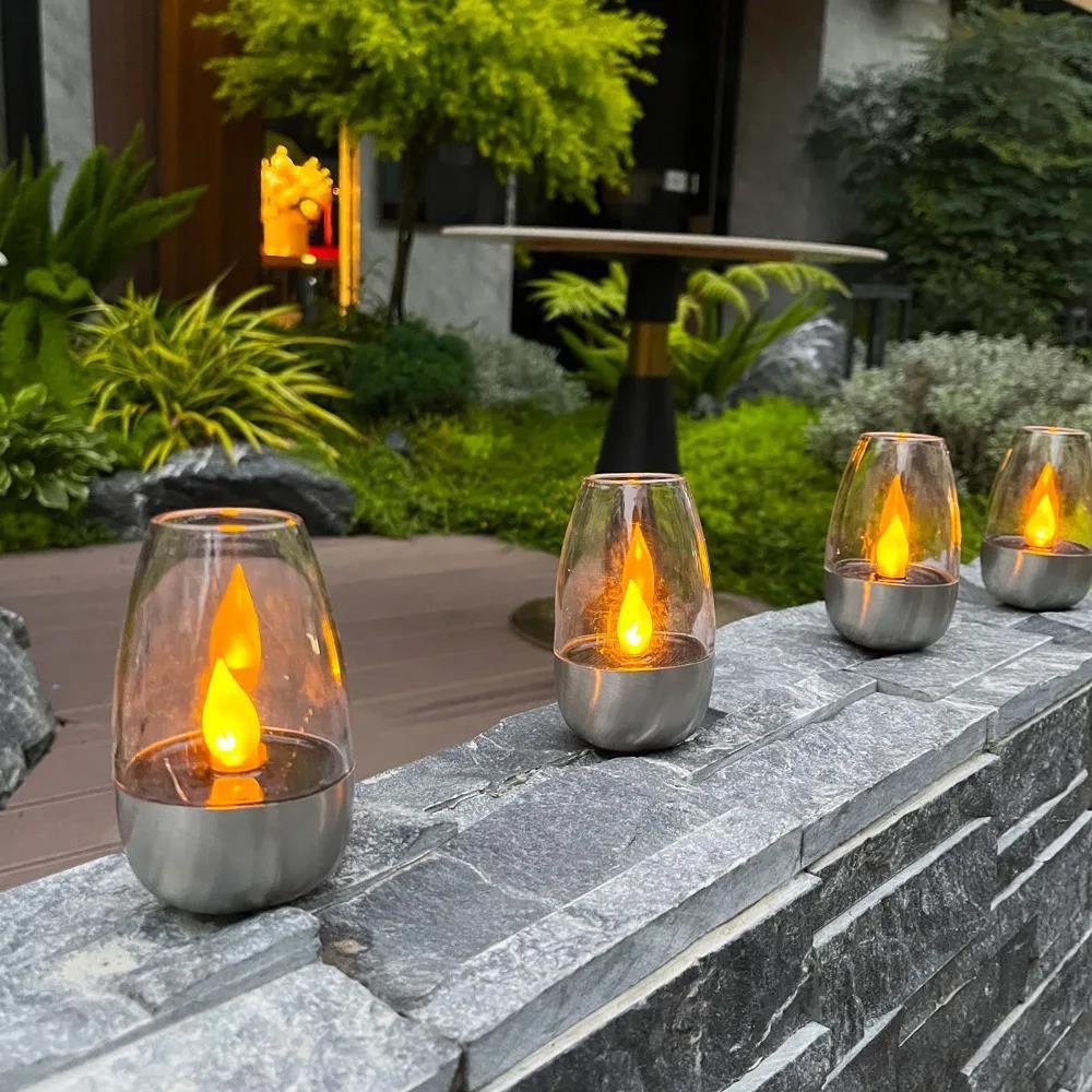 Velas solares LED, luz nocturn - Outdoor Lighting Wedding Decor reseña y precio