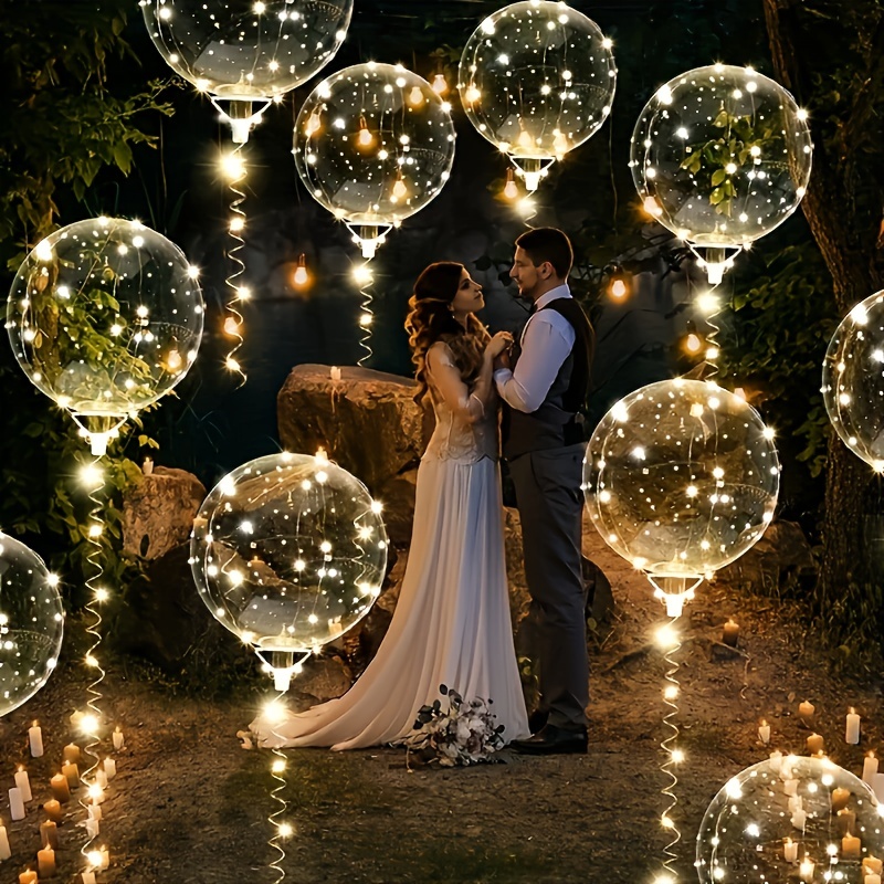 Juego de 20 globos Bobo con lu - Outdoor Lighting Wedding Decor reseña y precio
