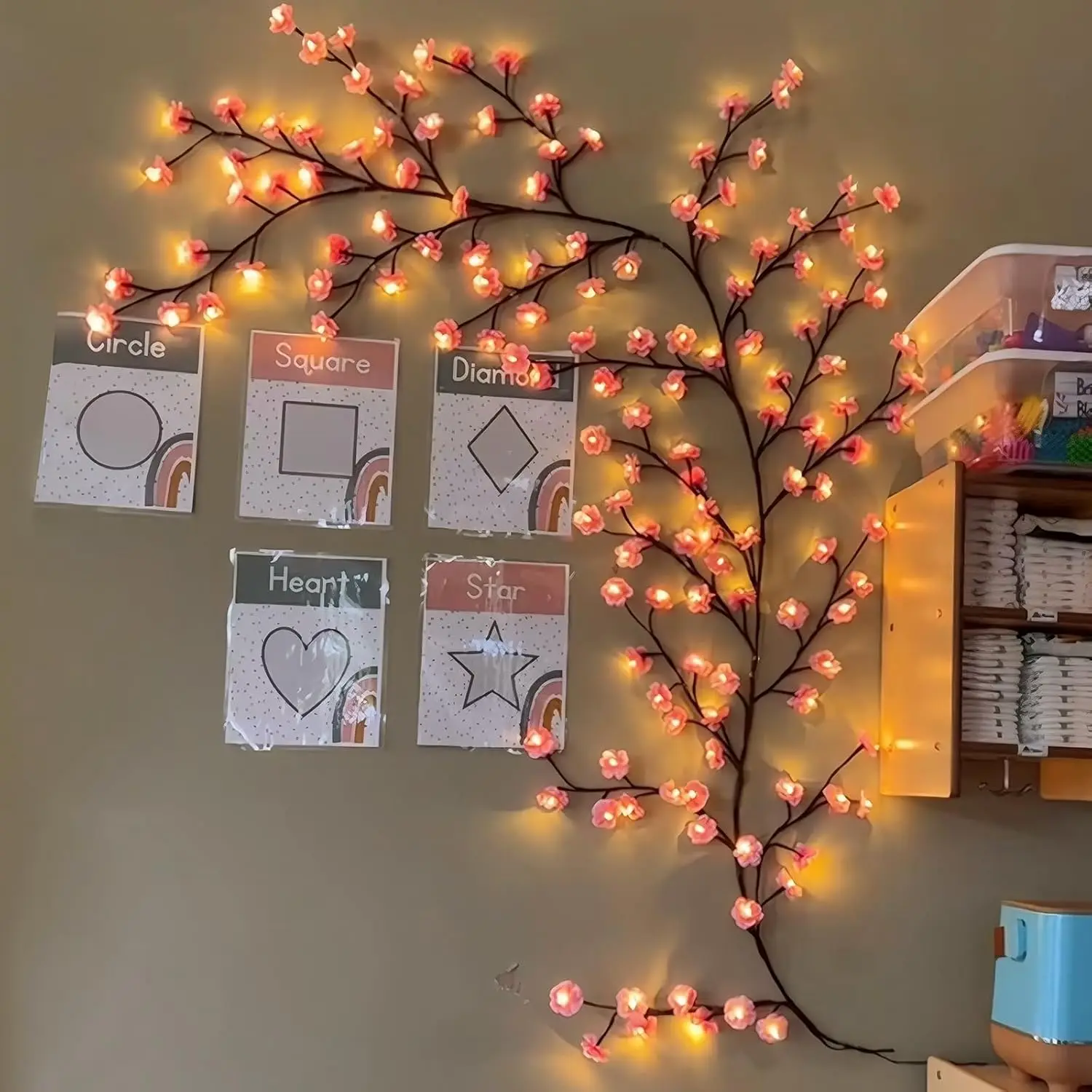 Flor de cerezo, sauce, vid, ra - Wall Decor Lighting Tree reseña y precio