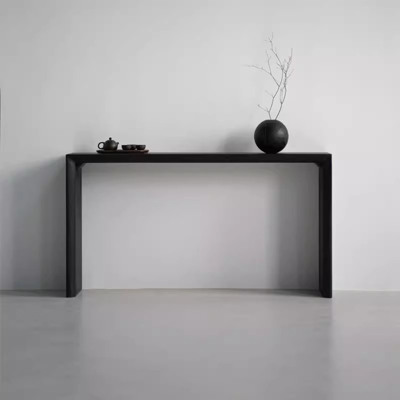 Mesa larga de madera maciza pa - Lighting Home Decor Items reseña y precio