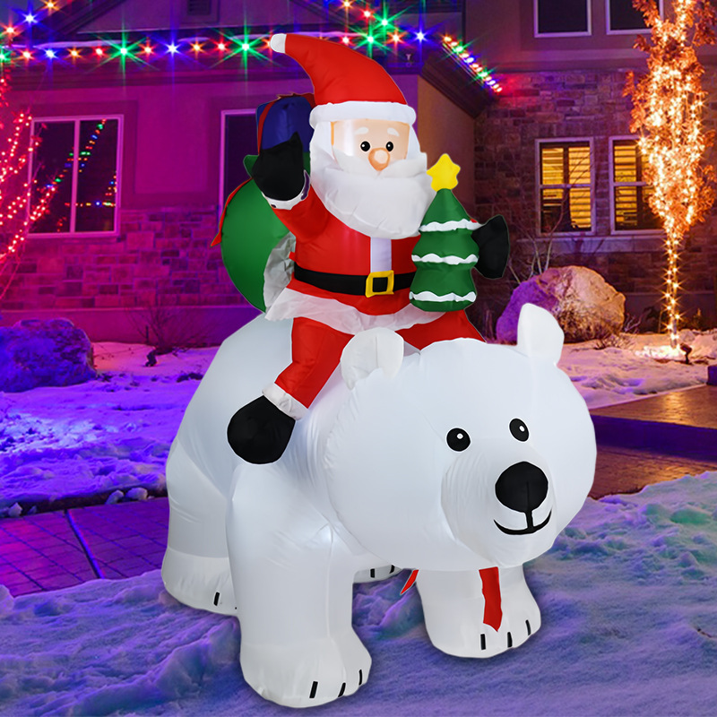 Navidad inflable Papá Noel mon - Lighting Tree Decor reseña y precio