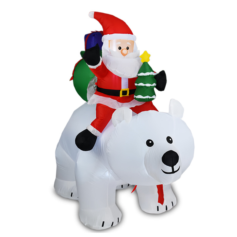 Navidad inflable Papá Noel mon - Lighting Tree Decor reseña y precio