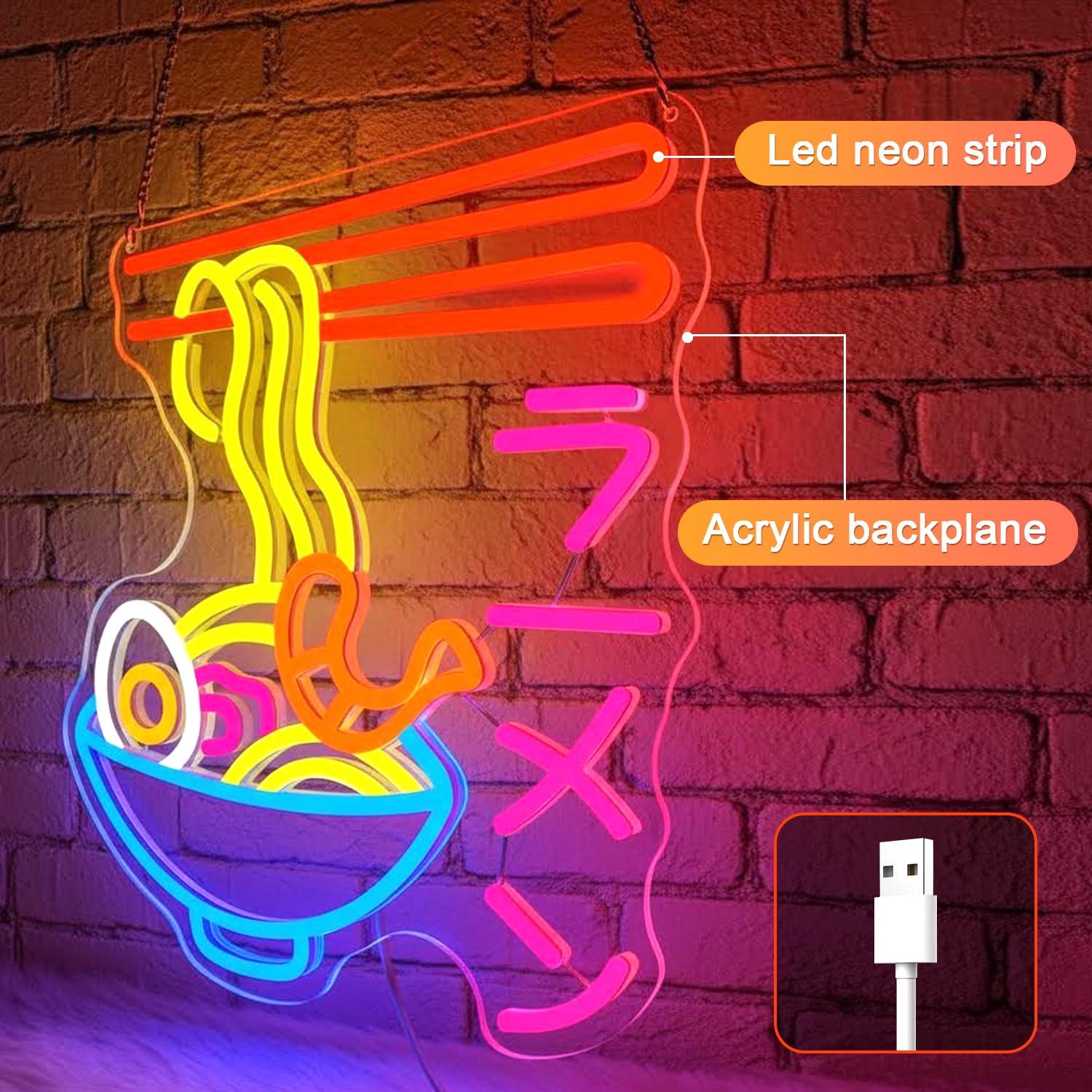 Letrero de Neón LED de Ramen,  - Lighting Decor For Room reseña y precio