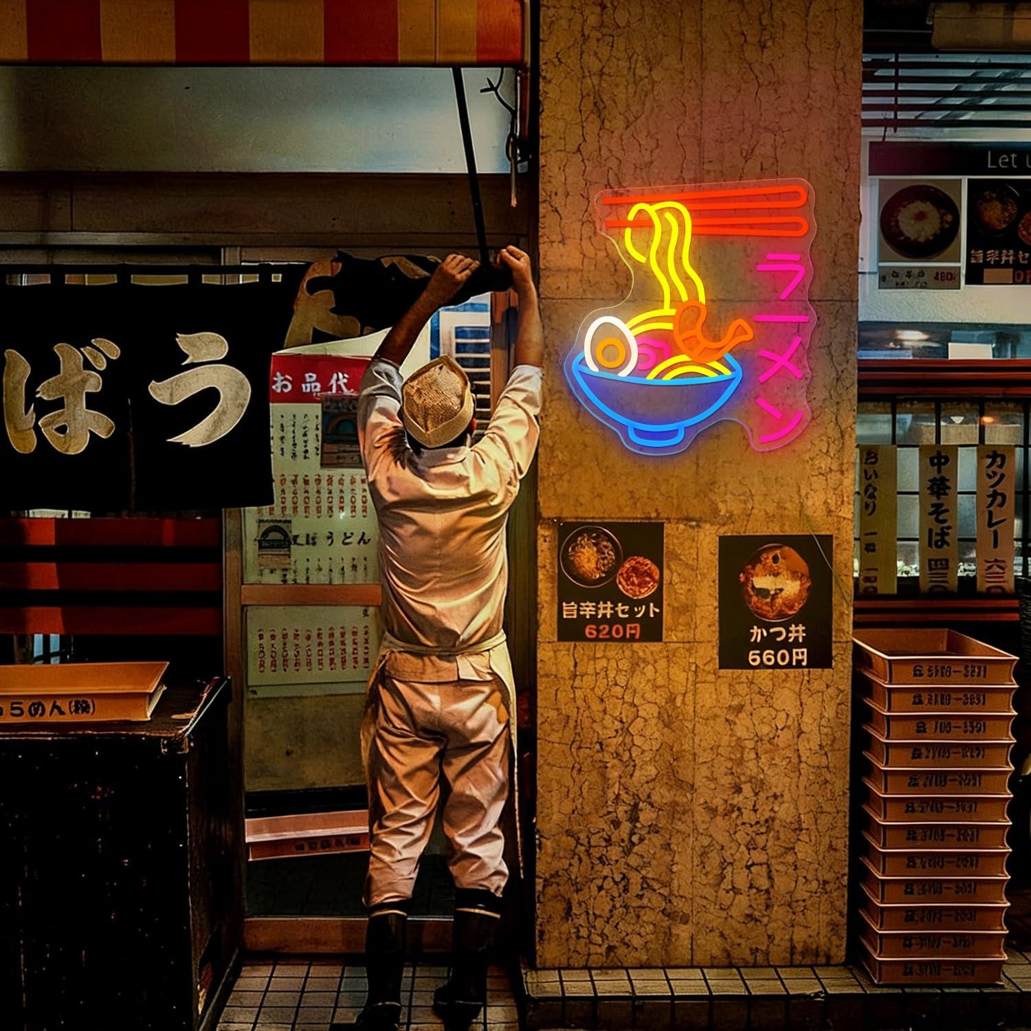 Letrero de Neón LED de Ramen,  - Lighting Decor For Room reseña y precio